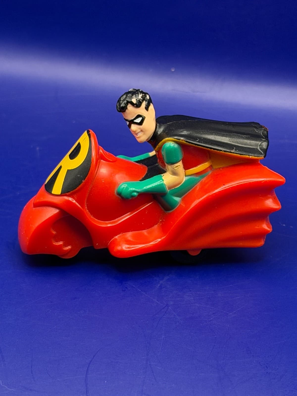 Vintage 1993 McDonalds Batman Animated Series Robin Red Motorcycle Toy
