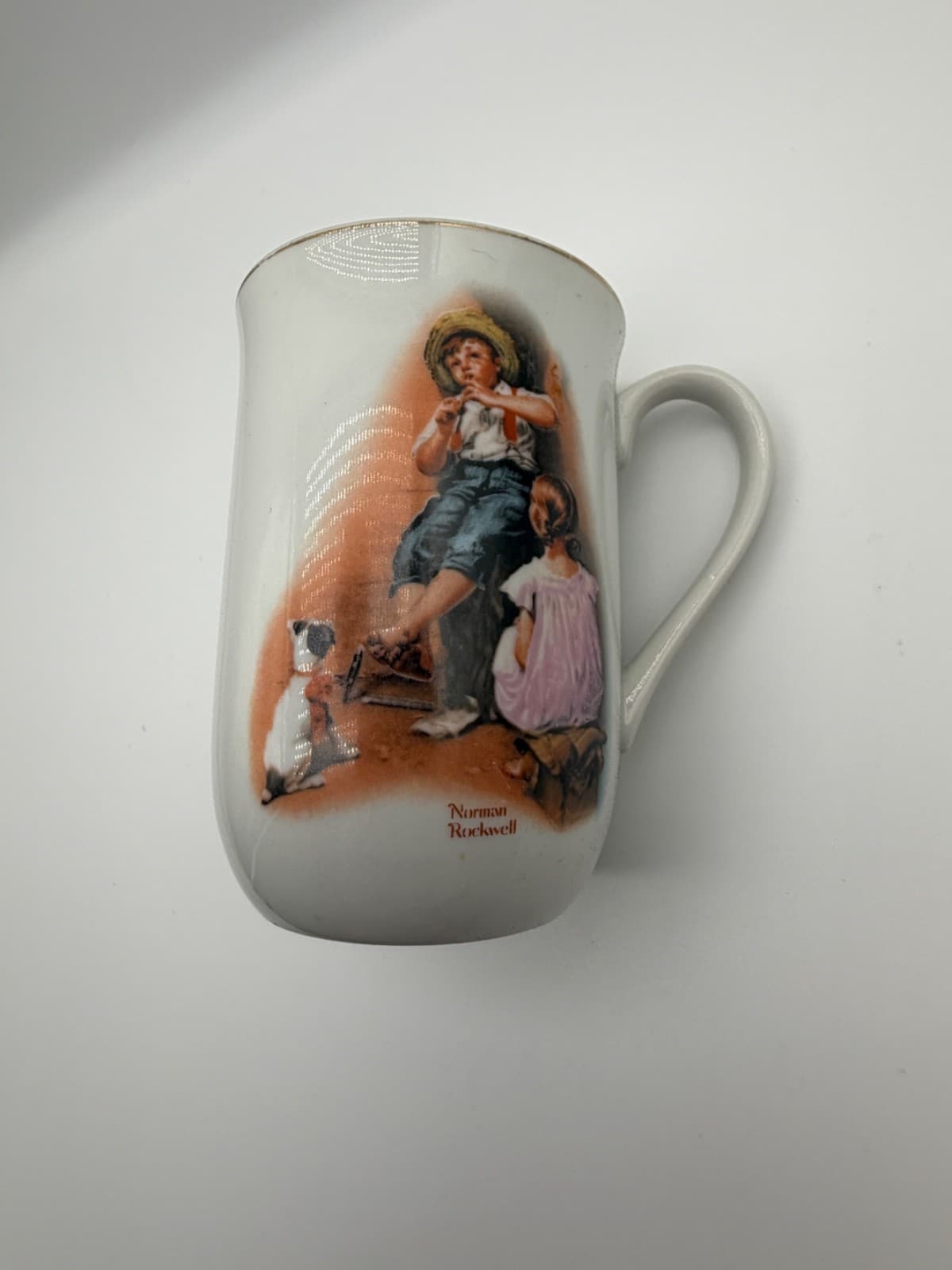 Norman Rockwell Mug Cup Vtg 1981 "The Music Maker" Porcelain Coffee Tea Ceramic