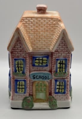 Vintage 1999 M’arex School House Coin Bank Stopper