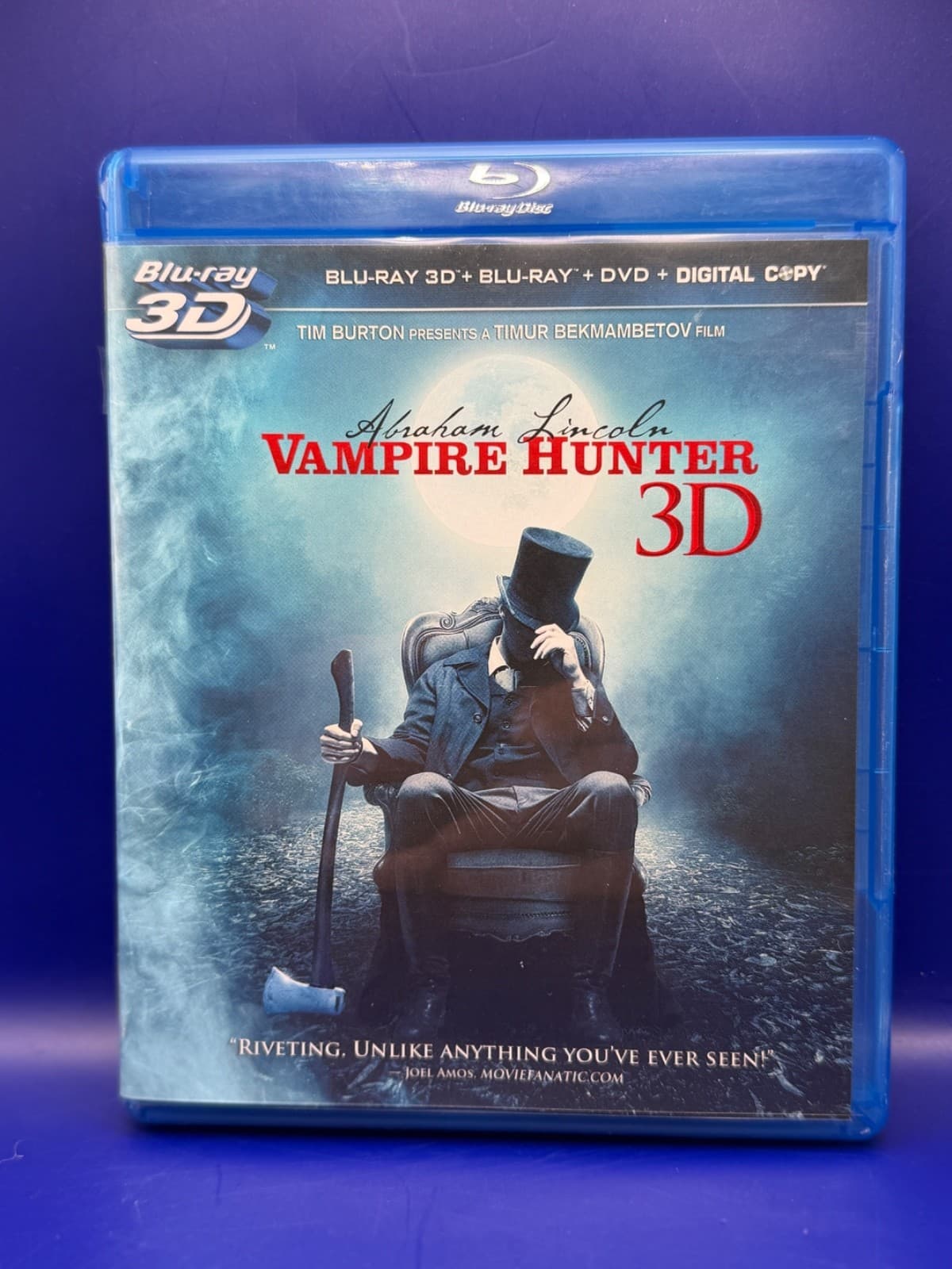 Abraham Lincoln Vampire Hunter 3D Blu-ray 3D Blu-ray DVD Digital Copy Movie Disc