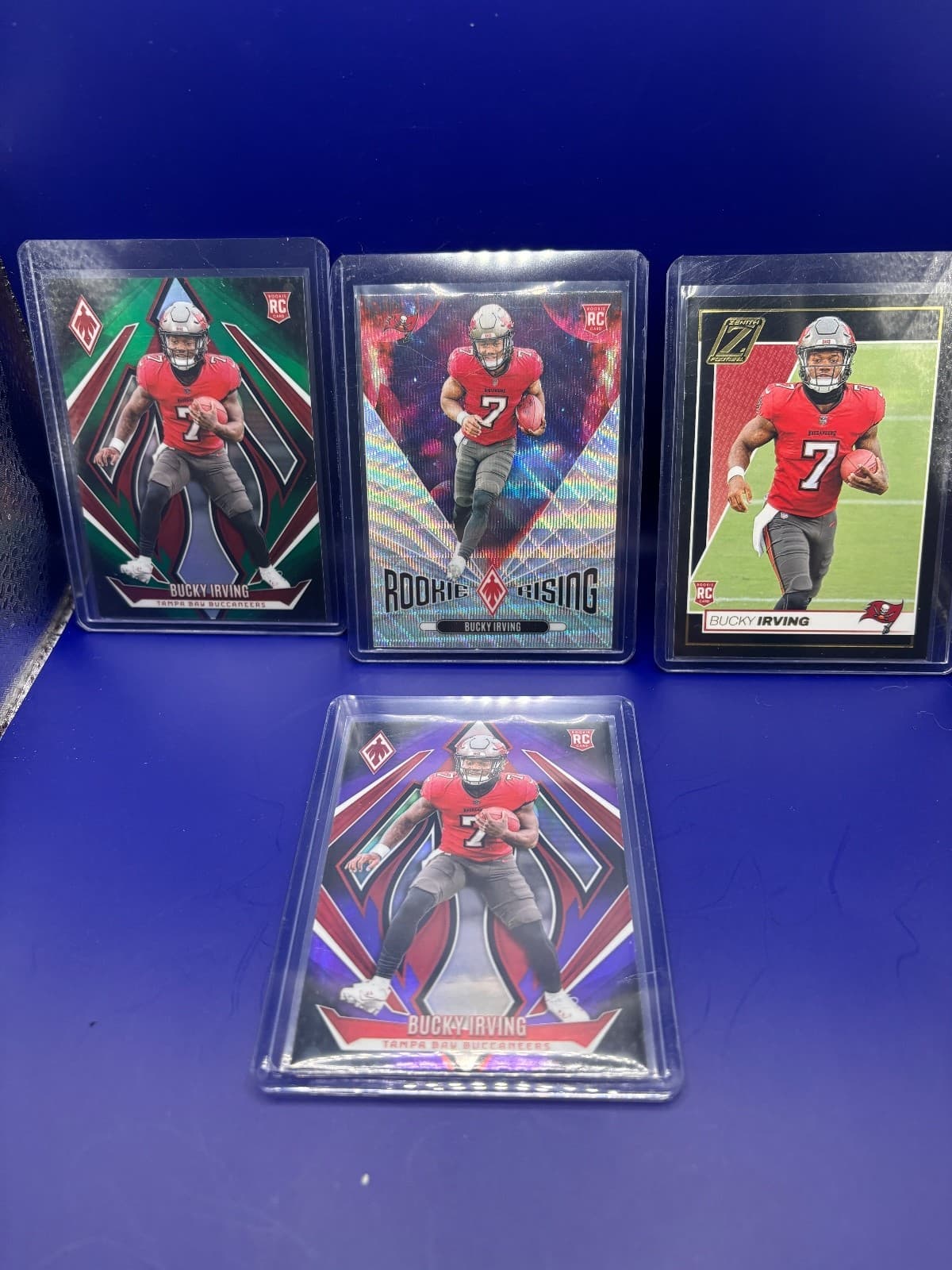 2024 Bucky Irving Rookie Card Lot (4) Tampa Bay Buccaneers RC + Rookie Rising