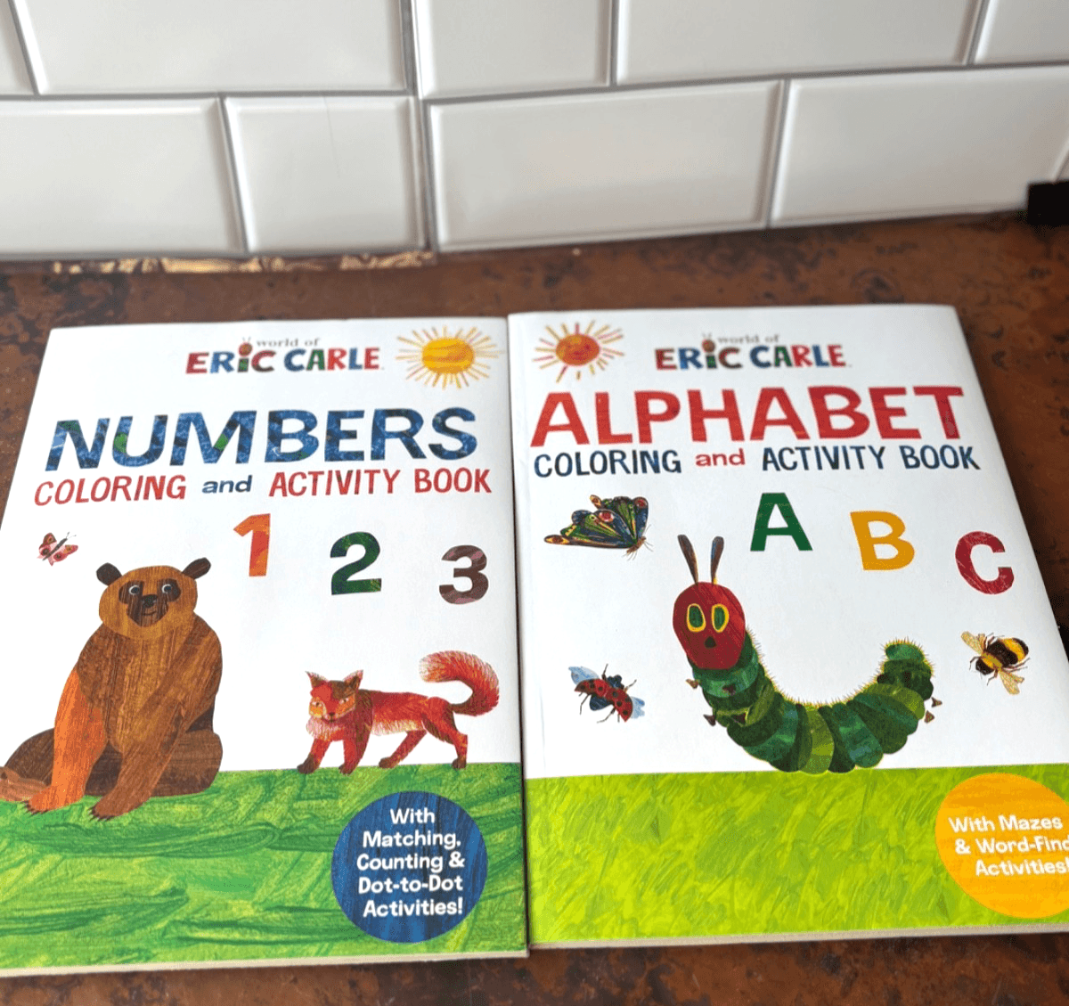 World of Eric Carle Coloring Activity Books NEW Lot of 2 Alphabet Numbers