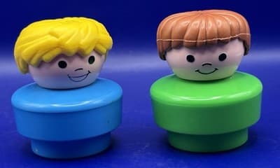 Vintage Fisher Price Little People CHUNKY children lot of 2