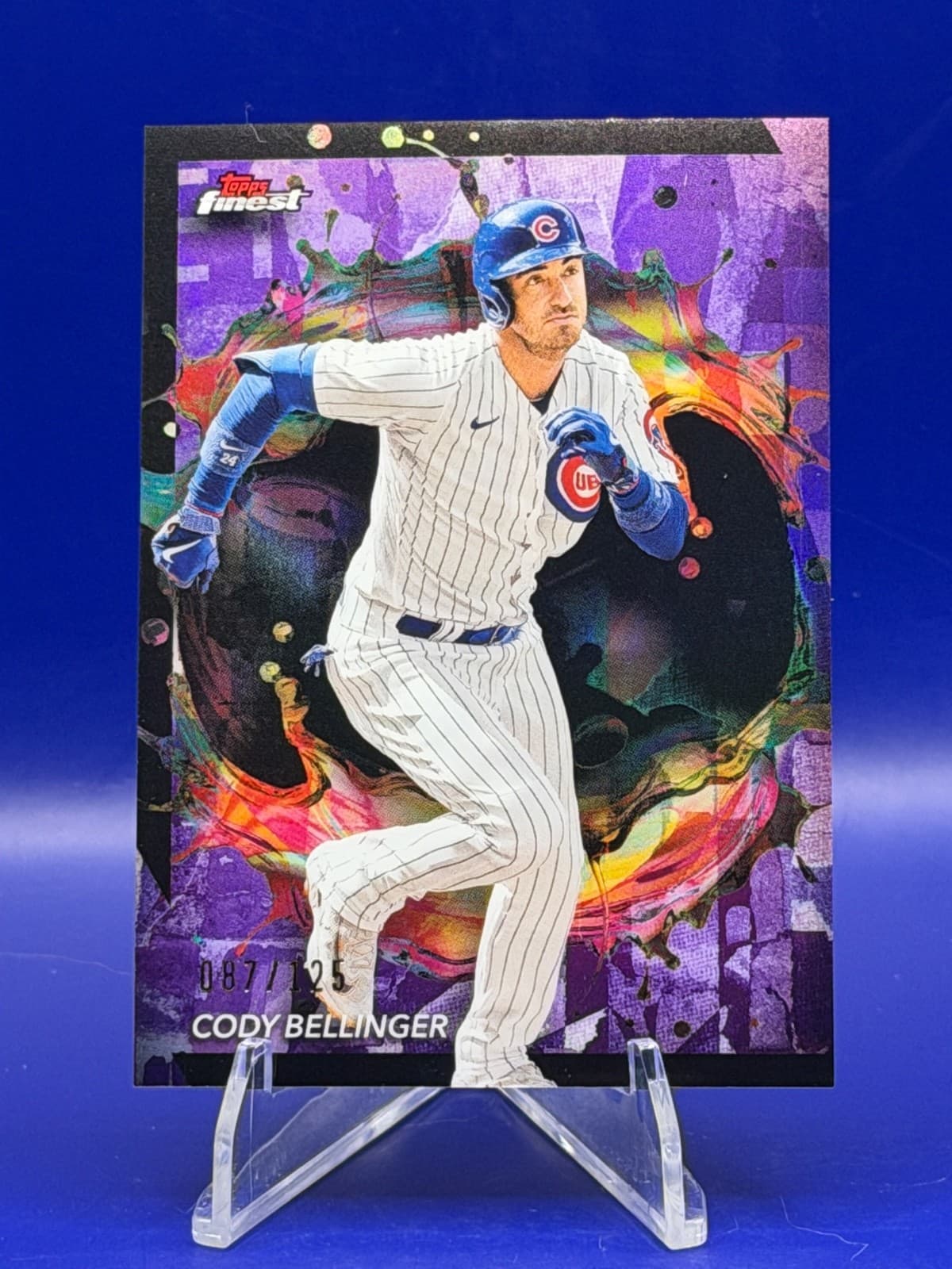 2024 Topps Finest Cody Bellinger Rare Purple Refractor #202 87/125 Chicago Cubs