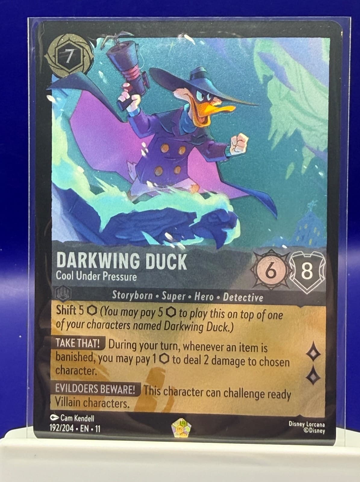 Disney Lorcana Winterspell Darkwing Duck Cool Under Pressure 192/204 Foil