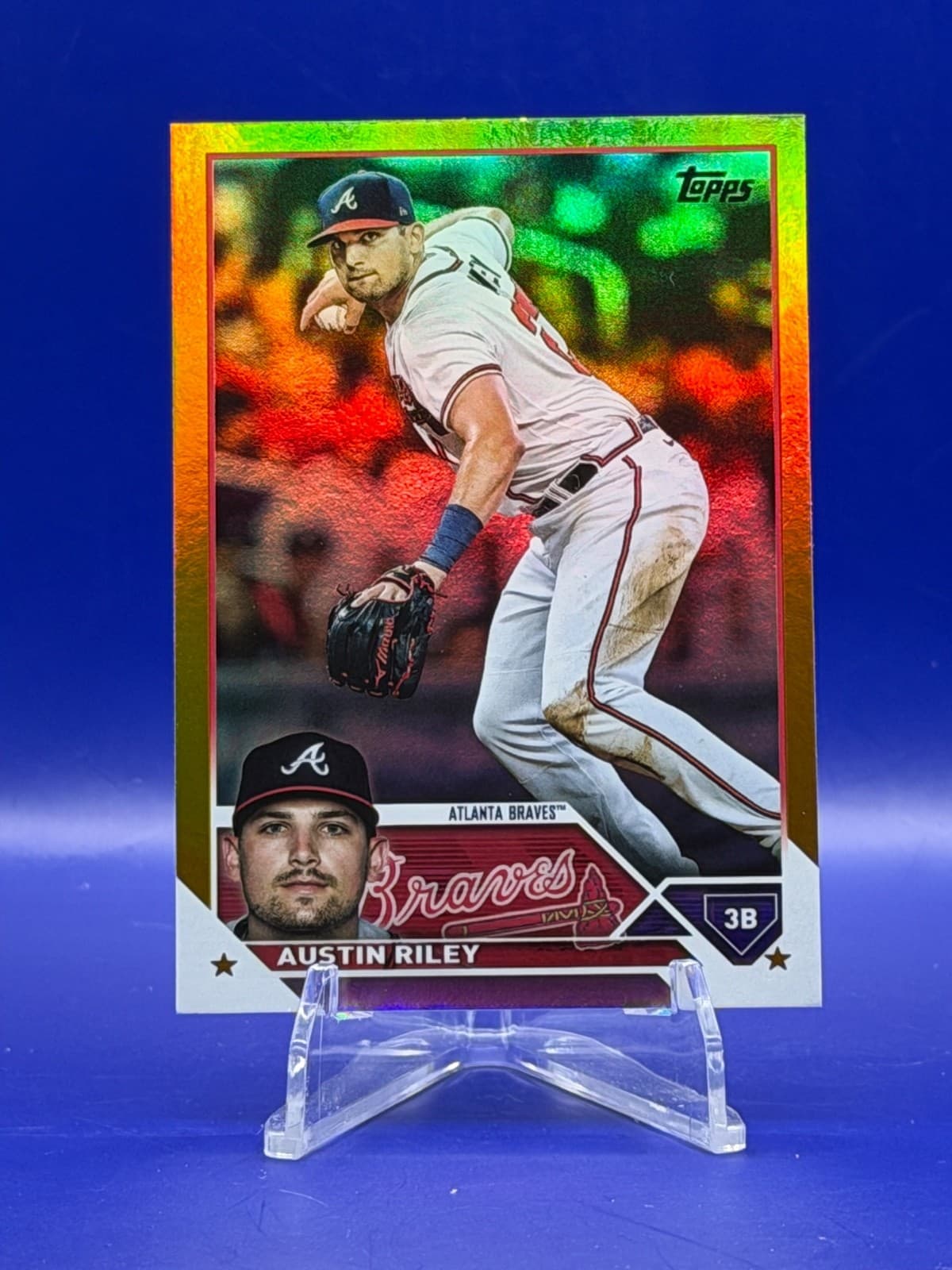 2023 Topps Series 2 Austin Riley Gold Foil #660 Atlanta Braves 3B Parallel