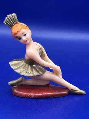 Vintage Wallace Berrie Hong Kong Ballerina PVC Figurine Miniature Cake Topper