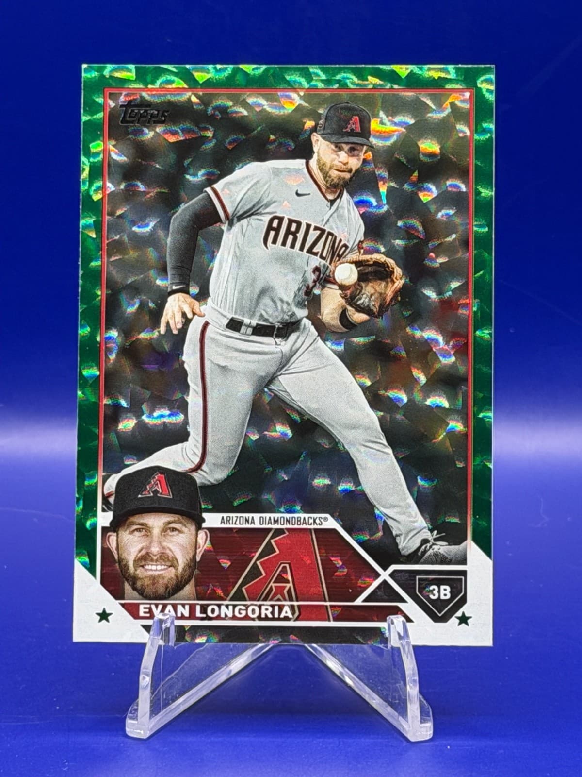 2023 Topps Series 2 Evan Longoria Green Foilboard #492 33/499 Diamondbacks