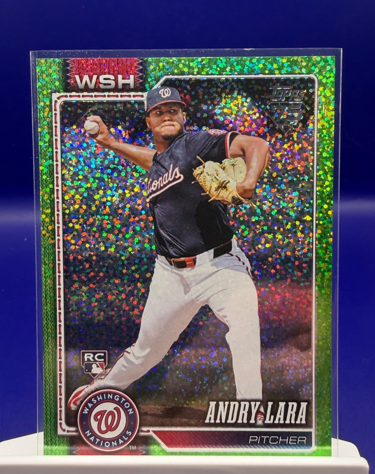 2026 Topps Series 1 Andry Lara RC #36 Green Confetti Foil Nationals