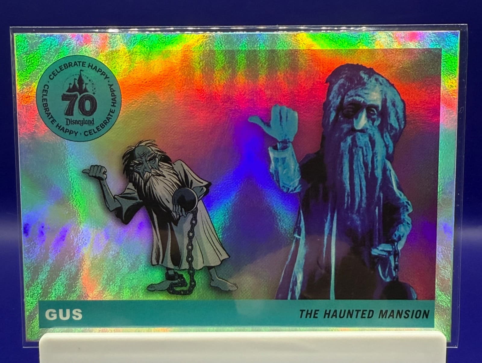 2025 Topps Disneyland 70th Gus #T55-24 Haunted Mansion Rainbow Foil