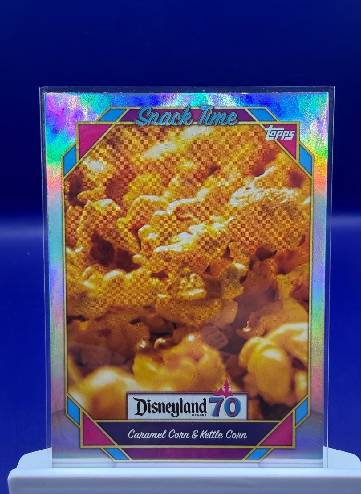 2025 Topps Disneyland 70th Anniversary Snack Time 111 Popcorn Rainbow Foil