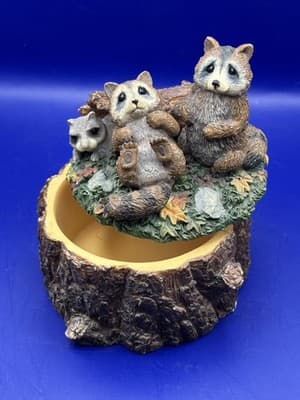 Lou Rankin Raccoon Jewelry/trinket Box. Special Edition “Fun Filled Memories”
