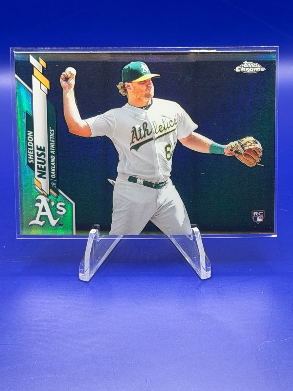 2020 Topps Chrome Sheldon Neuse RC #61 Refractor Oakland Athletics