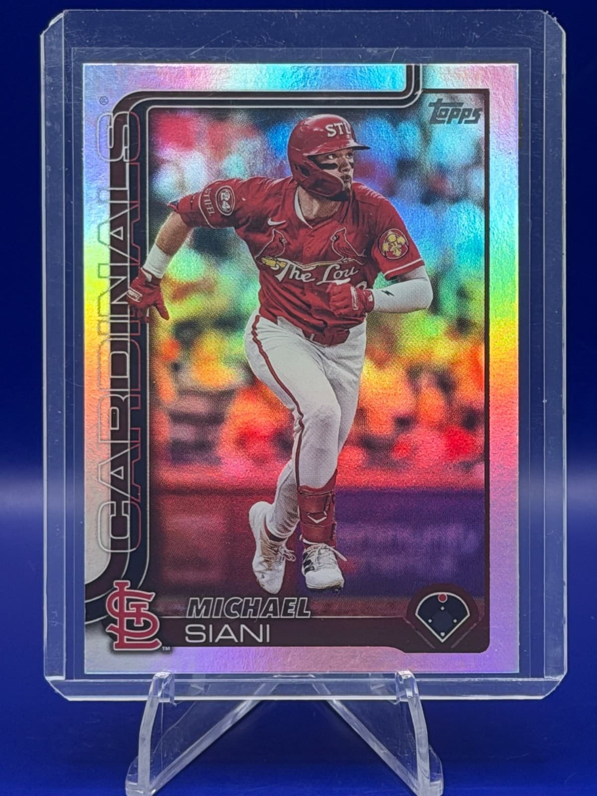 Michael Siani St. Louis Cardinals 2025 Topps Green Holo Foil Parallel #289