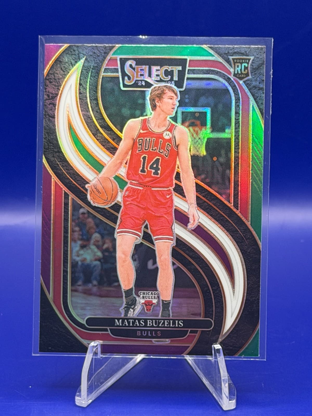 2024-25 Panini Select - Premier Level Matas Buzelis #166 Green White Purple