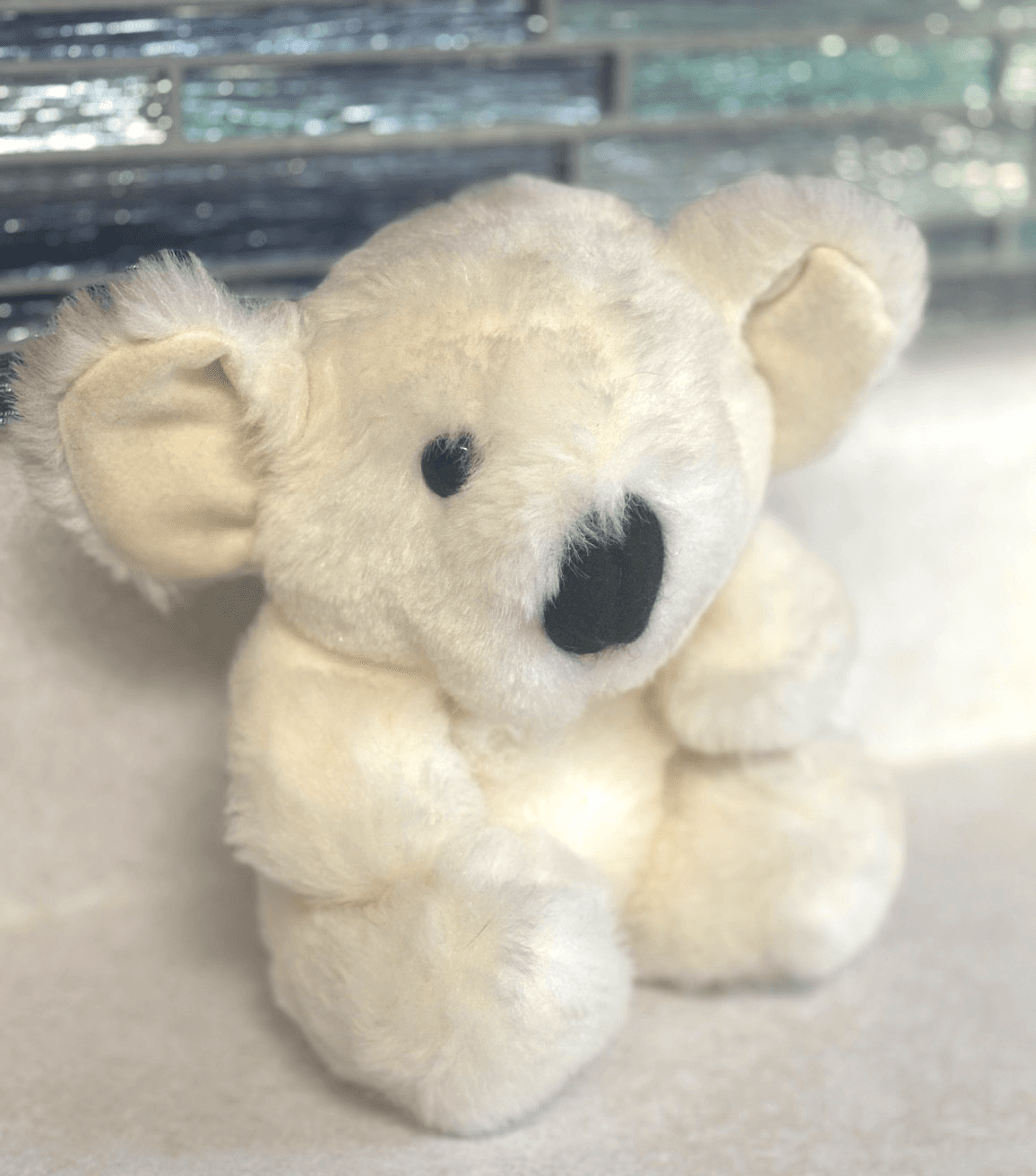 LILLY-PUT Handmade Toys White Koala Plush Stuffed Animal Small No Tags