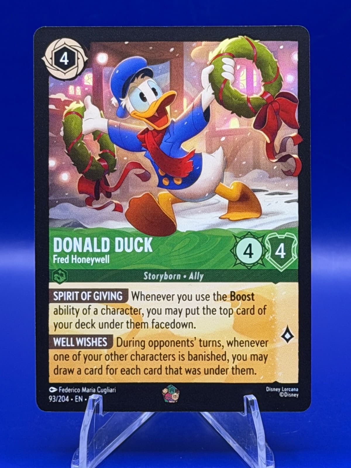 Disney Lorcana Donald Duck Fred Honeywell 93/204 Legendary Winterspell