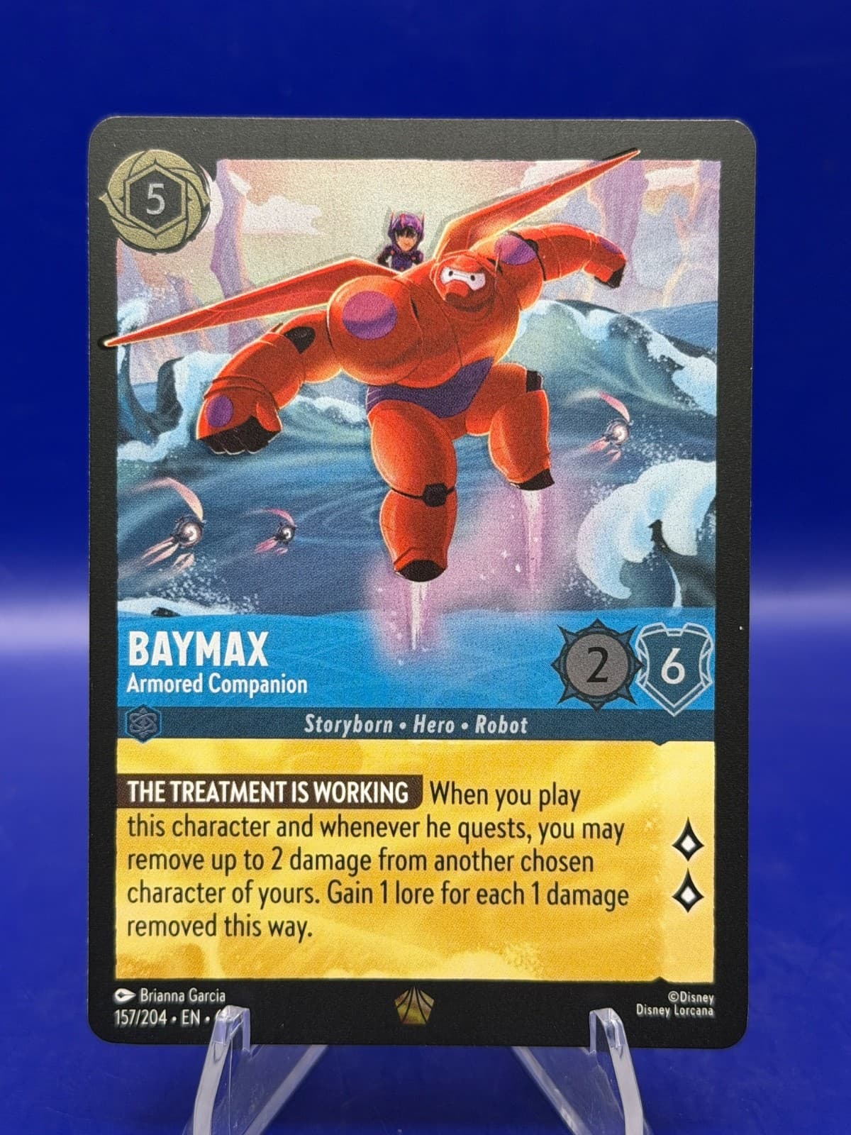 Disney Lorcana Baymax Armored Companion Foil 157/204 Legendary Azurite Sea