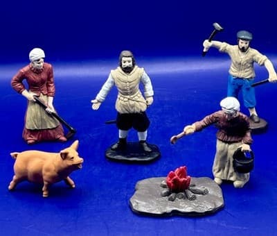 Safari Ltd Jamestown Colonial America Figure Lot John Smith Pig Fire 8pc