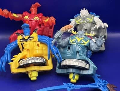 Lot of 4 Beywarriors Steel Beyblade Bey Warriors Battle Hasbro 4 Launchers
