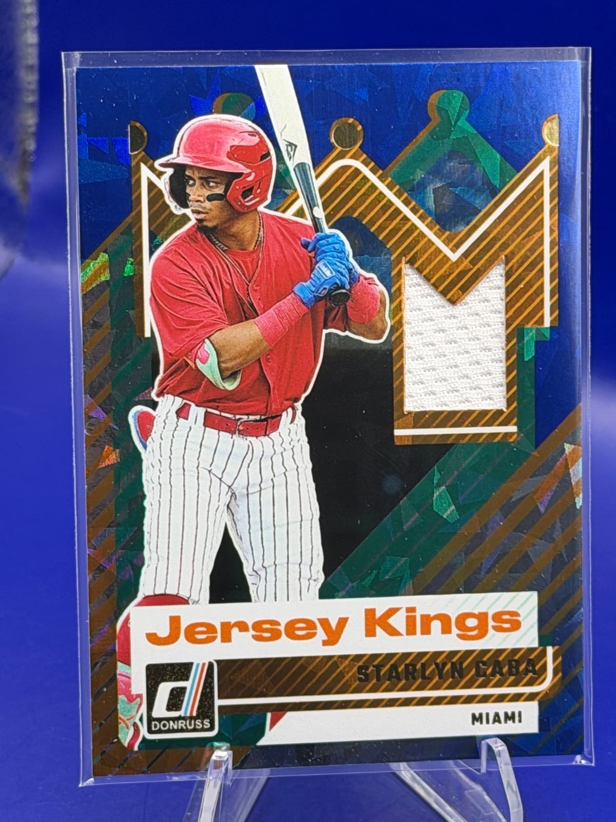 2025 Panini Donruss Starlyn Caba Jersey Kings Blue Ice RC #JK-SC