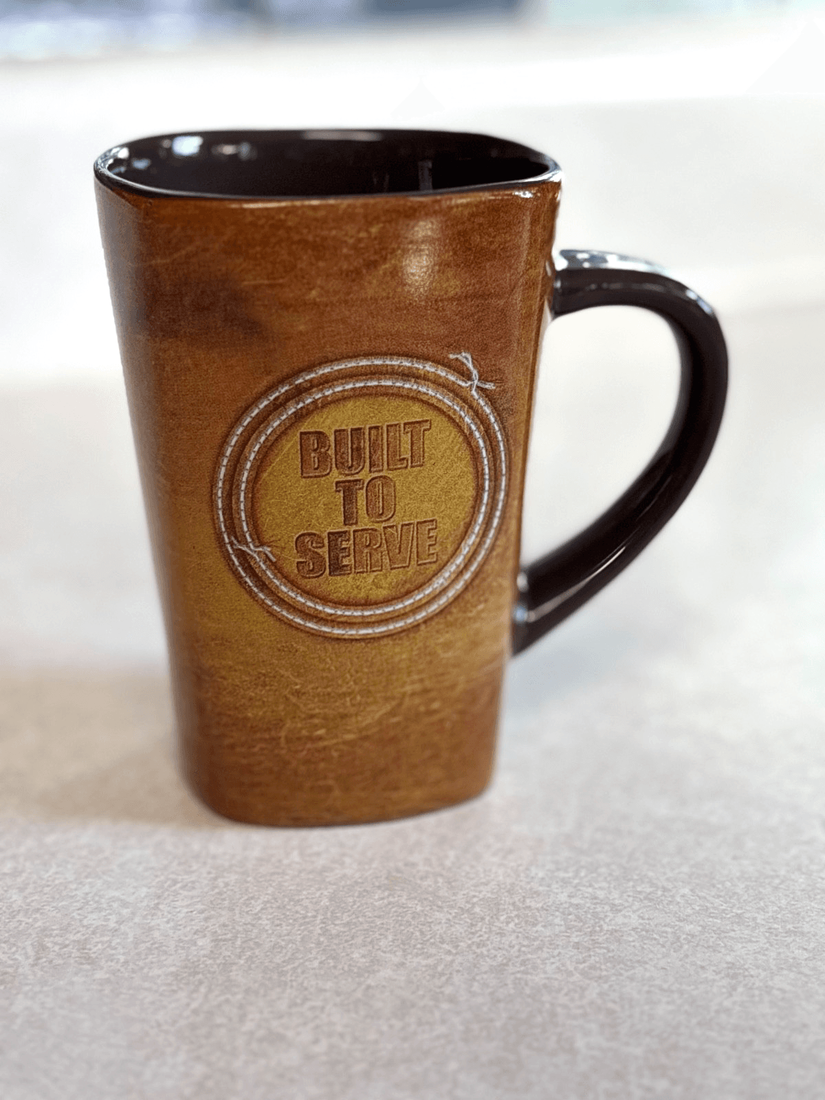 CTA Inc 2014 Built To Serve Galatians 5:13 Brown Christian Coffee Mug Ceramic