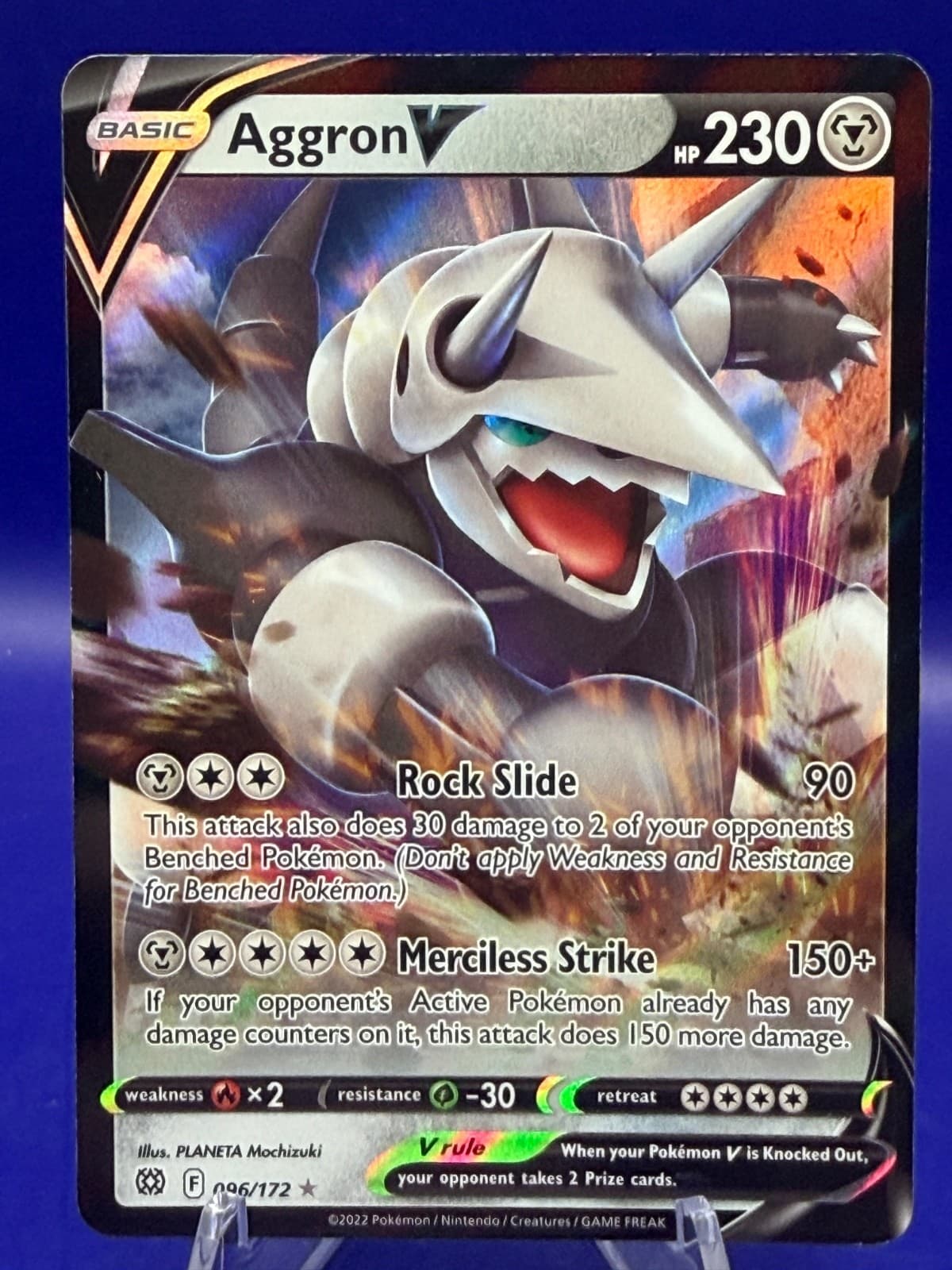 Aggron V 096/172 Brilliant Stars Ultra Rare NM Pokemon TCG