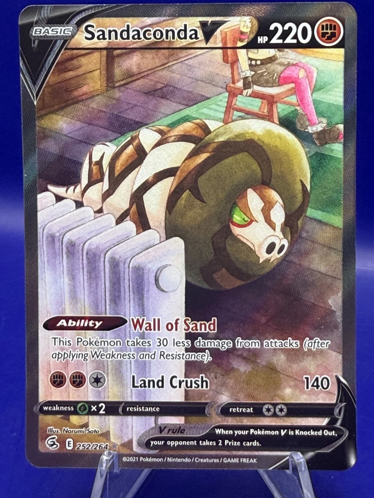 Sandaconda V 252/264 Fusion Strike Alternate Art Holo Pokemon TCG NM