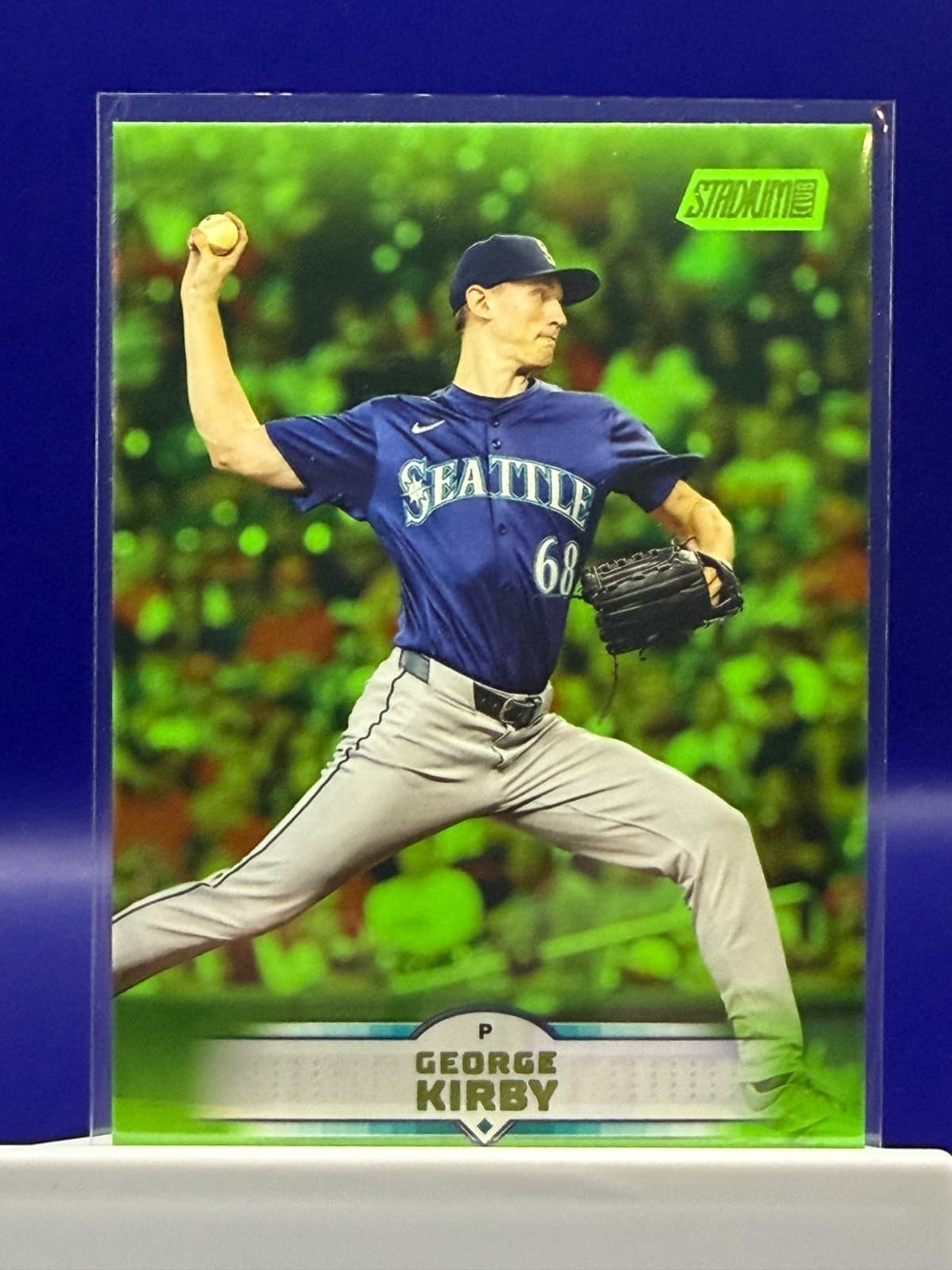 2025 Topps Stadium Club George Kirby Lime Green Foil #134 Mariners