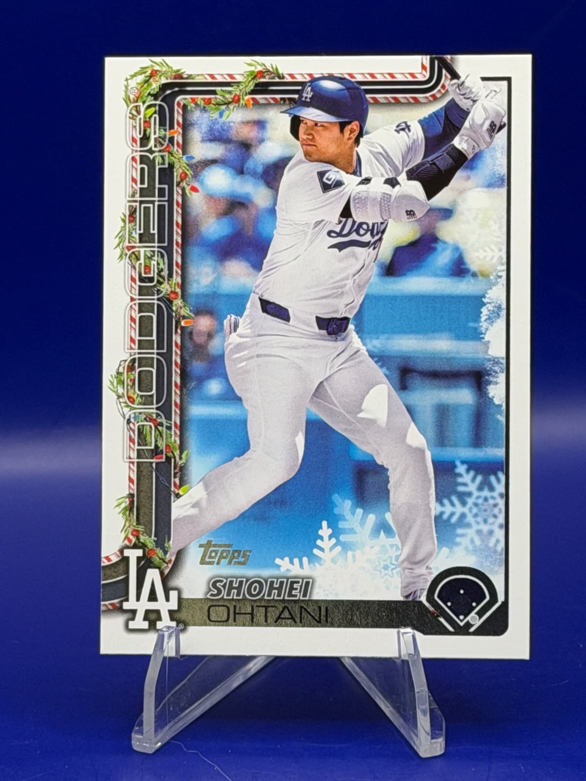 Shohei Ohtani 2025 Topps Holiday (SP) Candy Cane Image #H200 LA Dodgers #H200