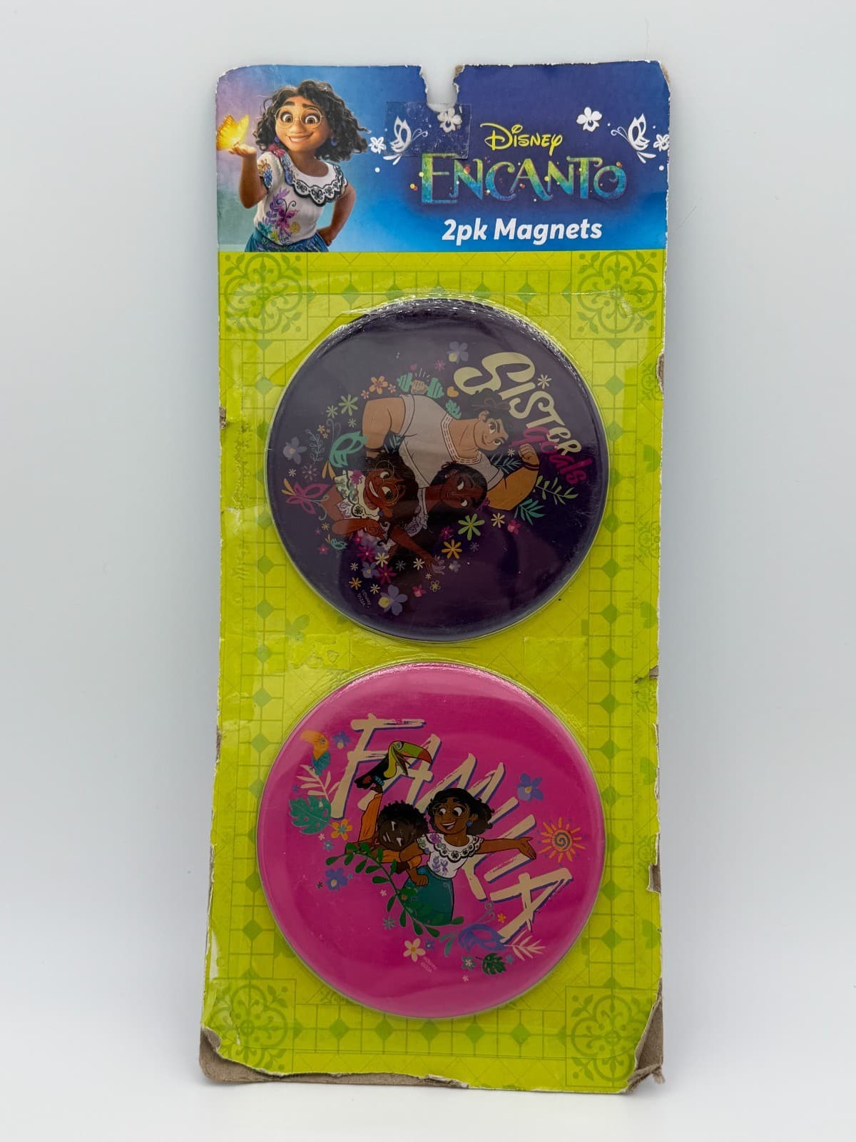 Disney Encanto 2pk Magnets Sister Goals Familia New Damaged Card