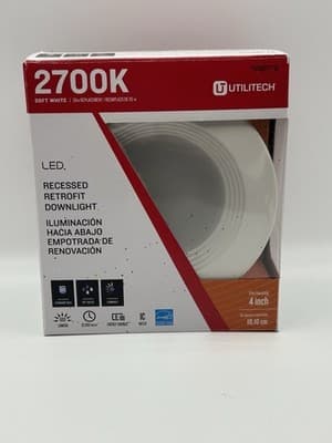 Utilitech LED 2700K Soft White 600 Lumens Recessed Retrofit Downlight | Fits 4”
