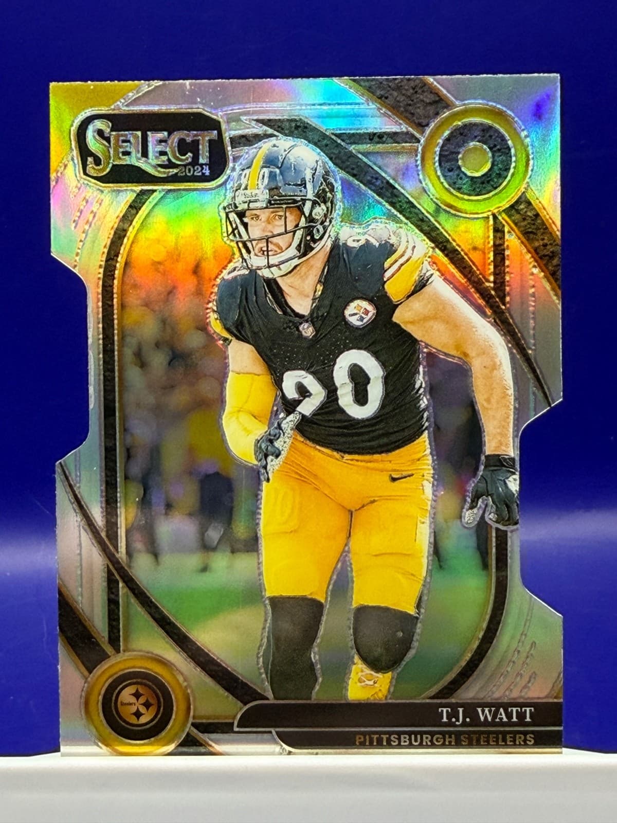 2024 Select Football T.J. Watt Silver Prizm Club Level Die Cut Steelers #294