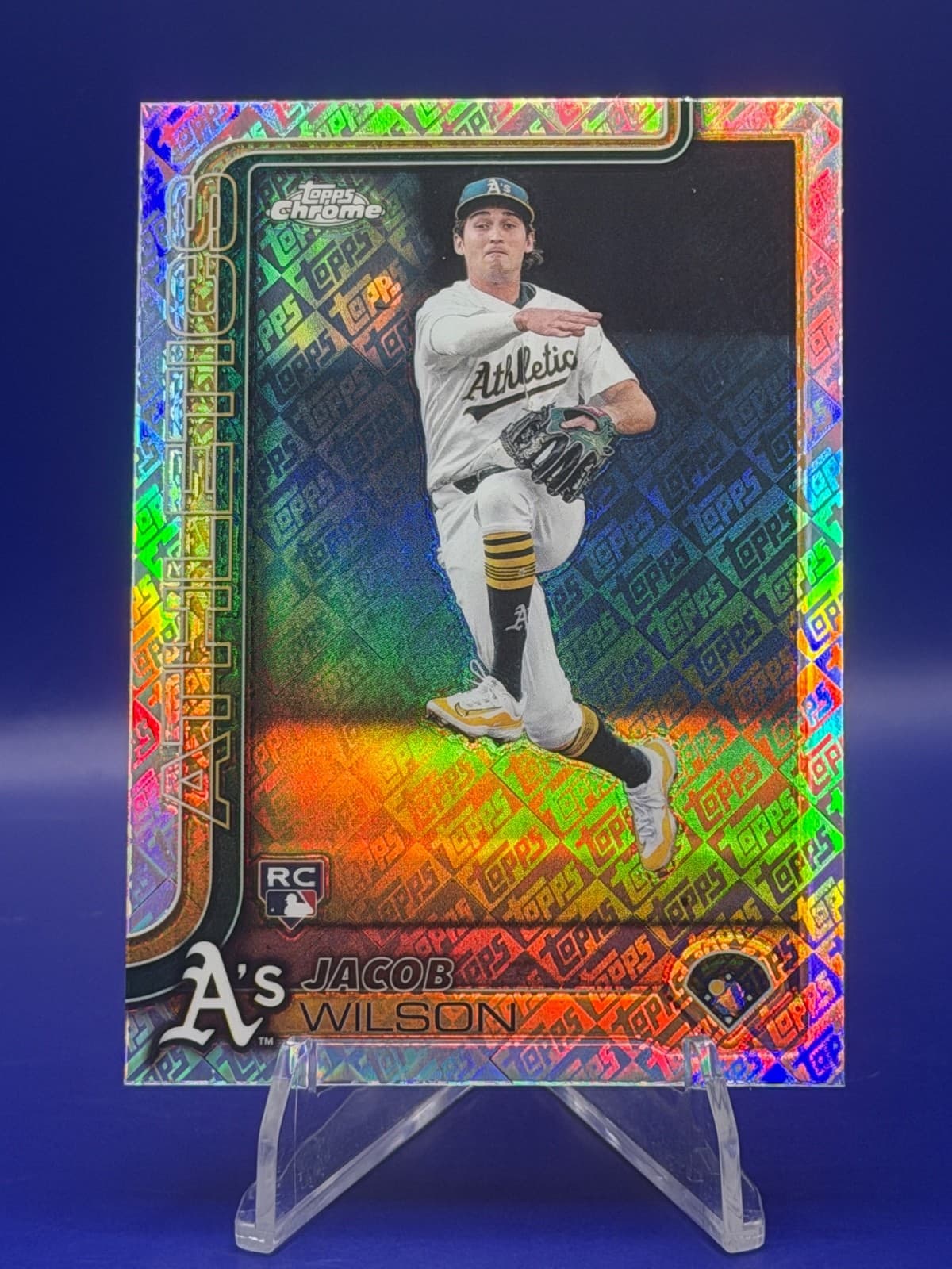2025 Topps Chrome Jacob Wilson RC Topps Logo Parallel #96 Fanatics Exclusive