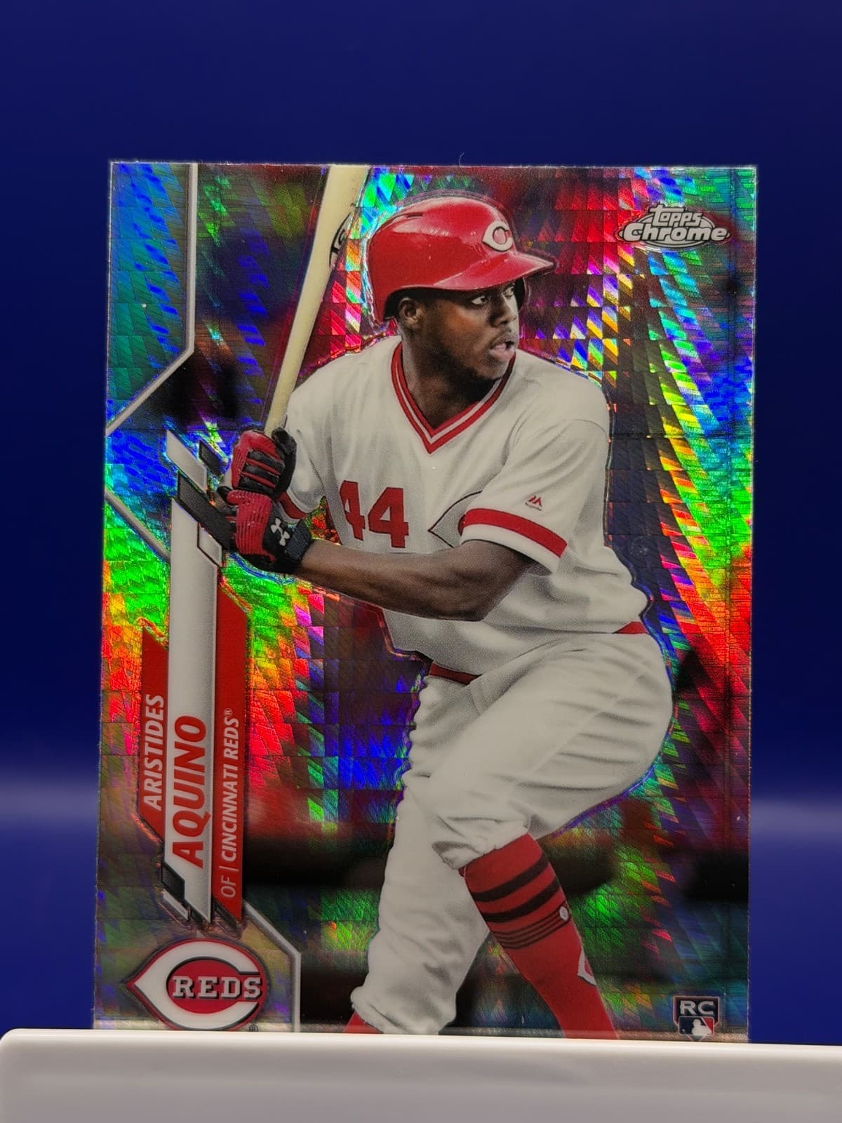 2020 Topps Chrome Aristides Aquino X-Fractor RC #111 Reds Rookie