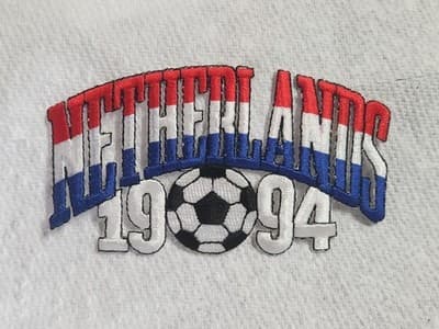 Vintage Netherlands 1994 World Cup Soccer Embroidered Patch Iron On Sew On