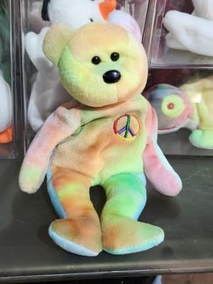 Ty Beanie Baby: Peace Bear 1996 - Multicolor
