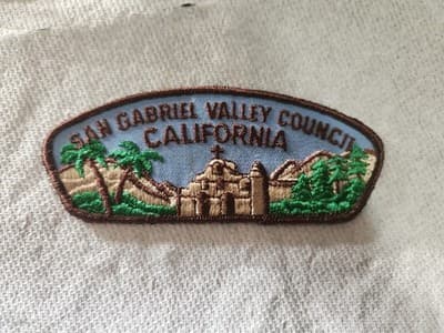 Vintage Boy Scouts San Gabriel Valley Council CSP Patch California BSA Mission