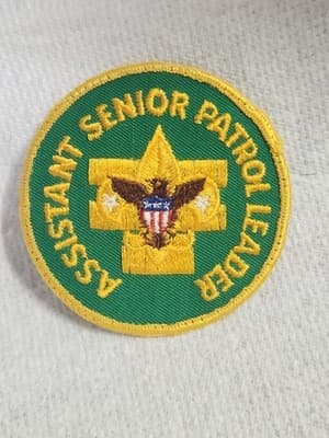 Vintage BSA Assistant Senior Patrol Leader Patch Boy Scouts Position Badge Green