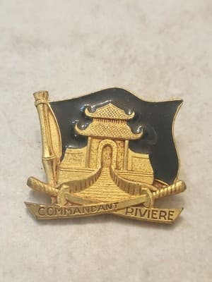 Vintage 1962 French Naval Pin Frigate Commandant Rivière Aviso Escorteur