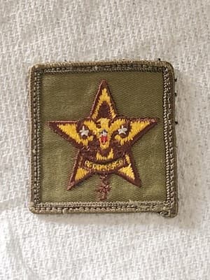 1950'S STAR SCOUT RANK GAUZE BACK BOY SCOUTS OF AMERICA PATCH NEW