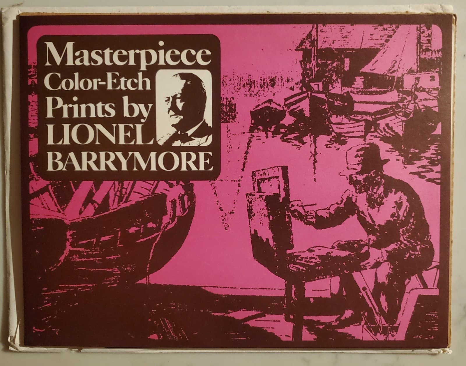 Masterpiece Color-Etch Prints by LIONEL BARRYMORE Foil Set of 4 Nautical
