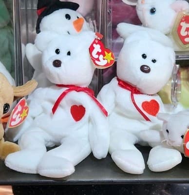 2Authentic MWMT-MQ VALENTINO Valentine’s Day ❤️ Teddy 3rd/2nd Gen Ty Beanie Baby