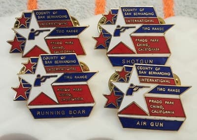International Tiro Range Pins Lot Of 4
