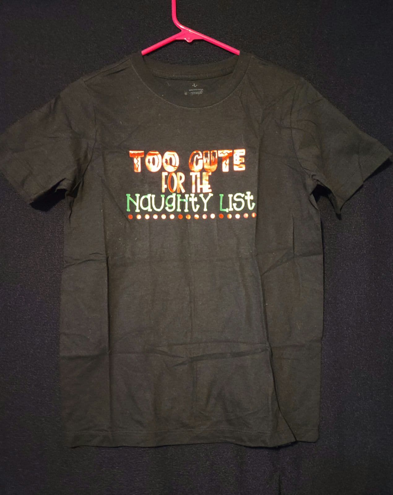 "Too Cute For The Naughty List" Youth Tshirt