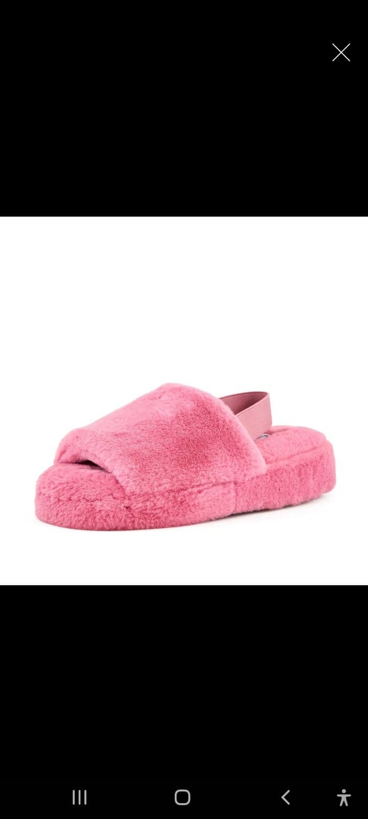 Womens Lisbon Faux Fur Slippers in Coral