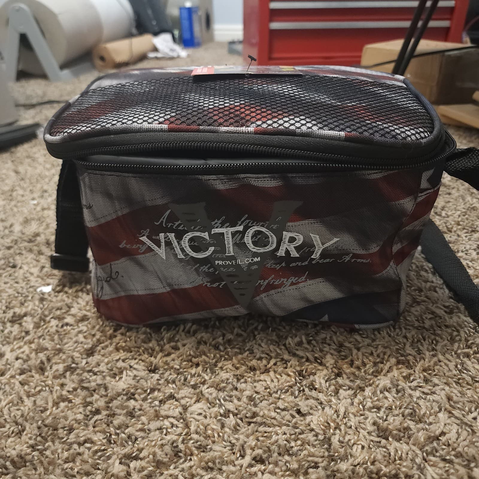 Pugs Victory 6 Pack SOFT Side Cooler w/ American Flag design