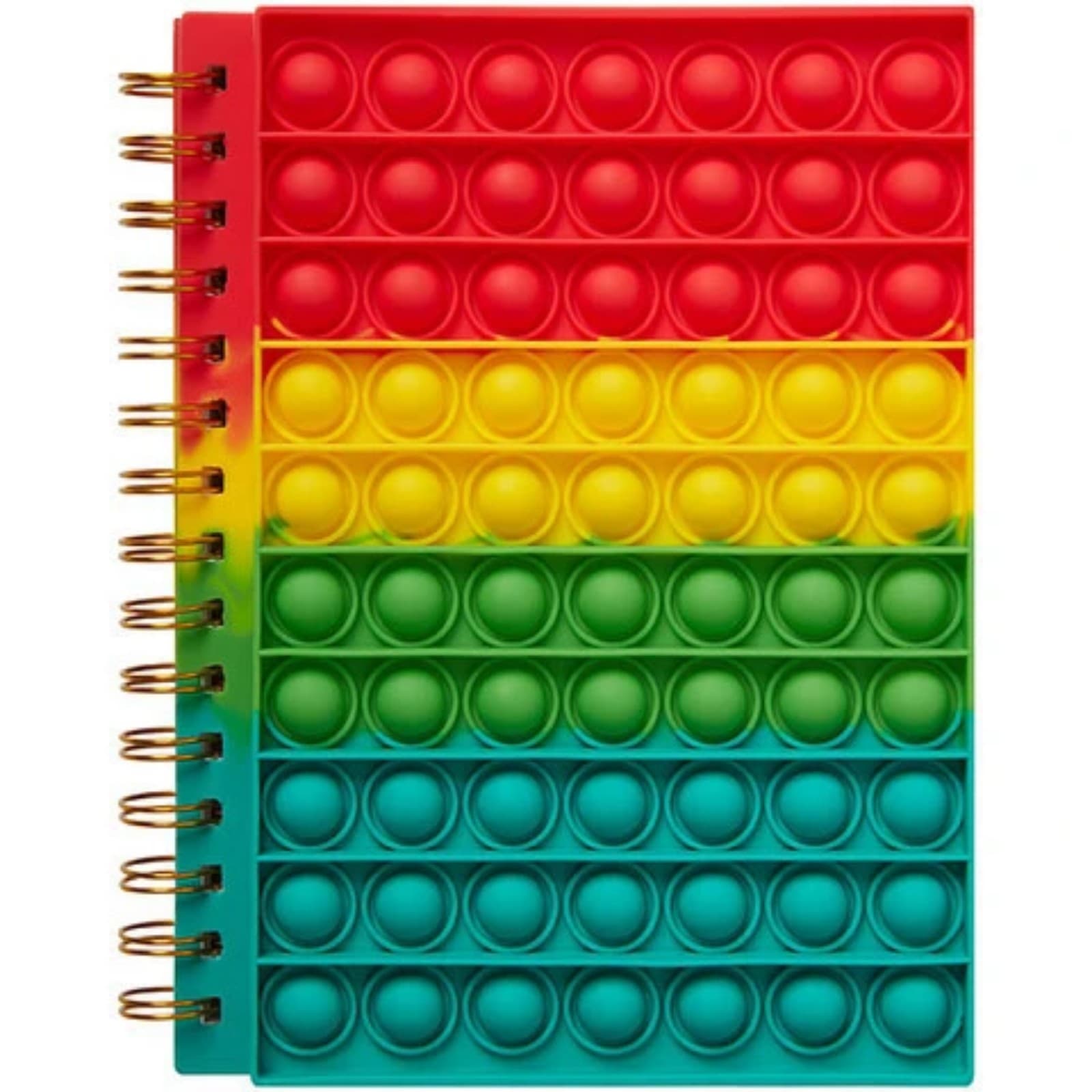 Rainbow Sensory Friendly Pop-It Journal Notebook