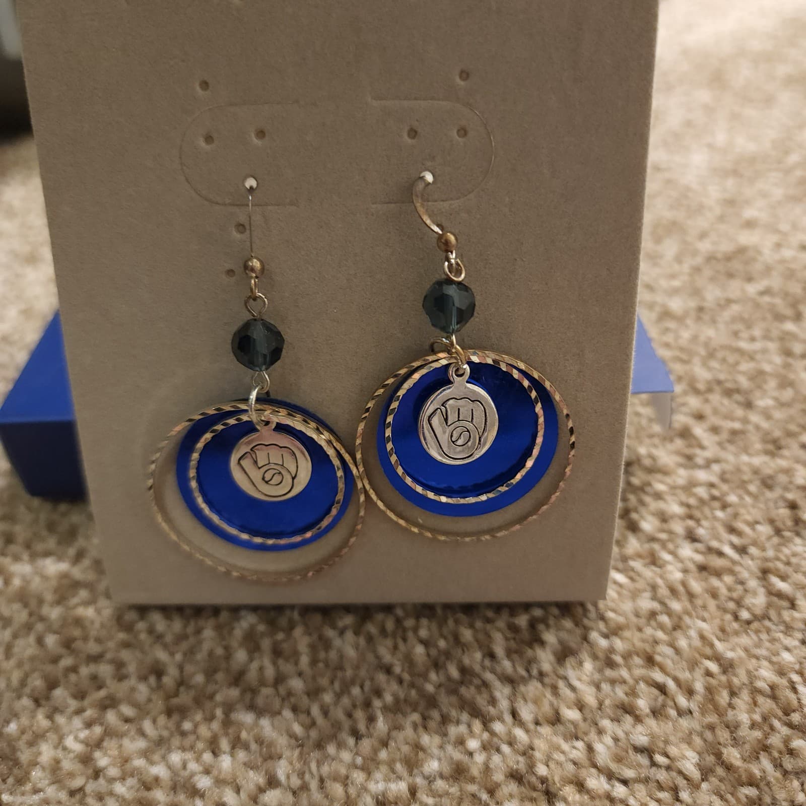Milwaukee Brewers Baseball Game Day Earrings