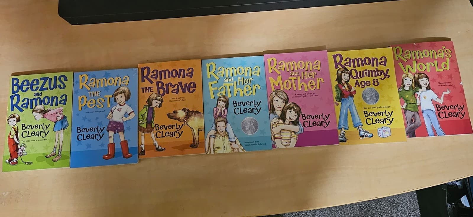 Set of 7 Paperback Beverly Cleary Books "Ramona" Series